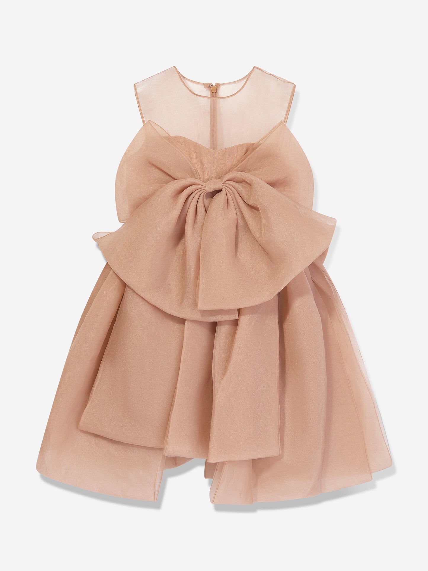女童 Linette 粉色荷叶边蝴蝶结连衣裙
