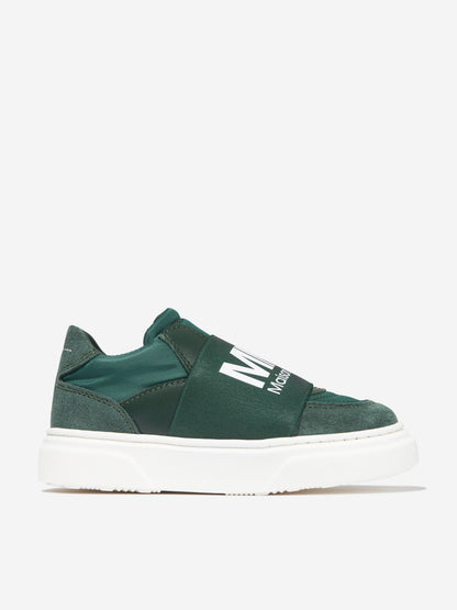 MM6 Maison Margiela 儿童麂皮徽标运动鞋