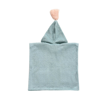 Girls Vintage Blue Cotton Bath Poncho