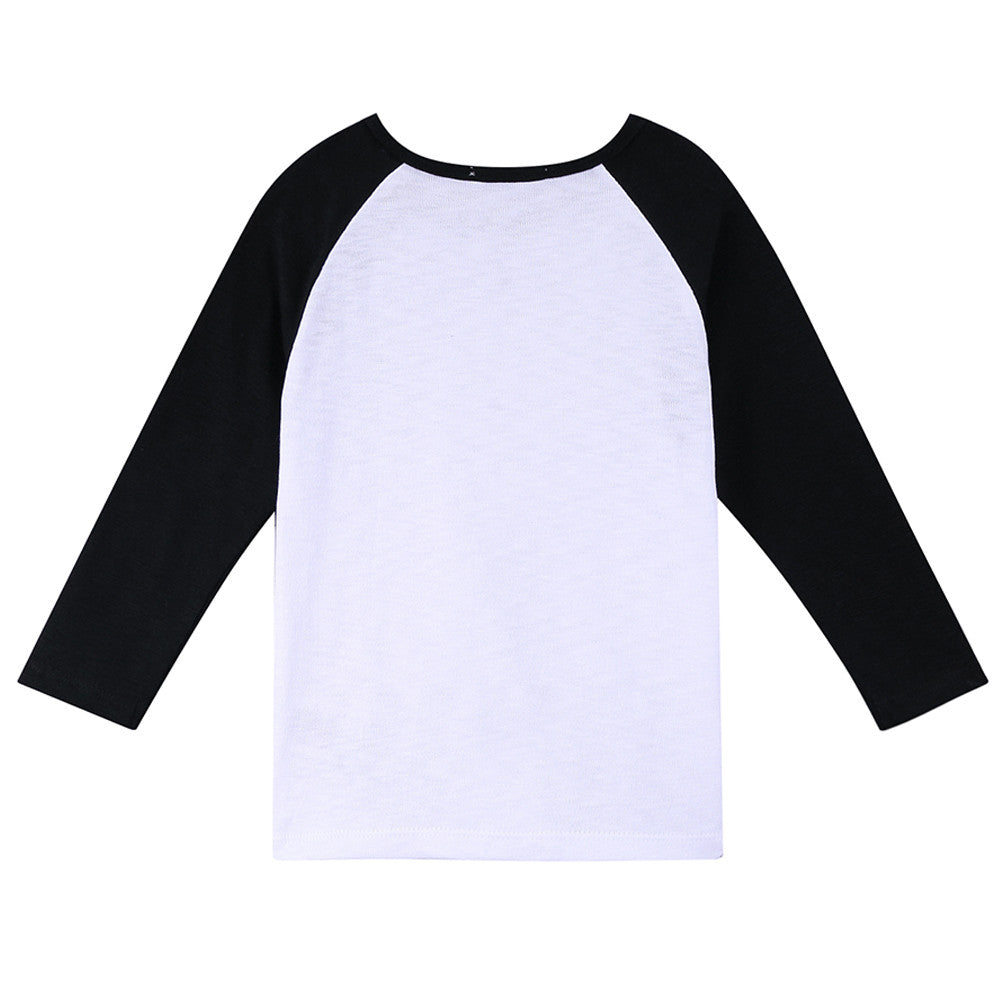 Baby Boys White Cotton T-Shirt With Black Cuffs