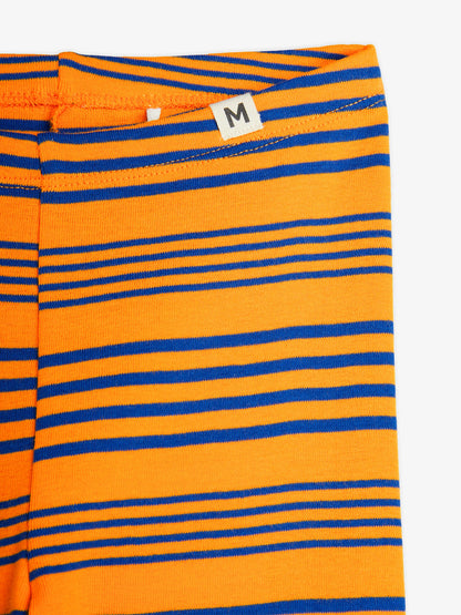 Kids Striped Leggings in Orange