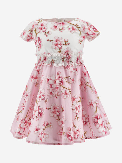 Girls Peach Blossom Dress in Pink