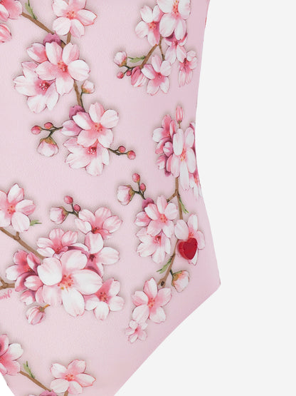 Girls Peach Blossom Swimsuit in Pink