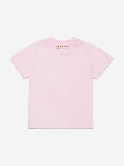 Baby Girls Logo T-Shirt in Pink