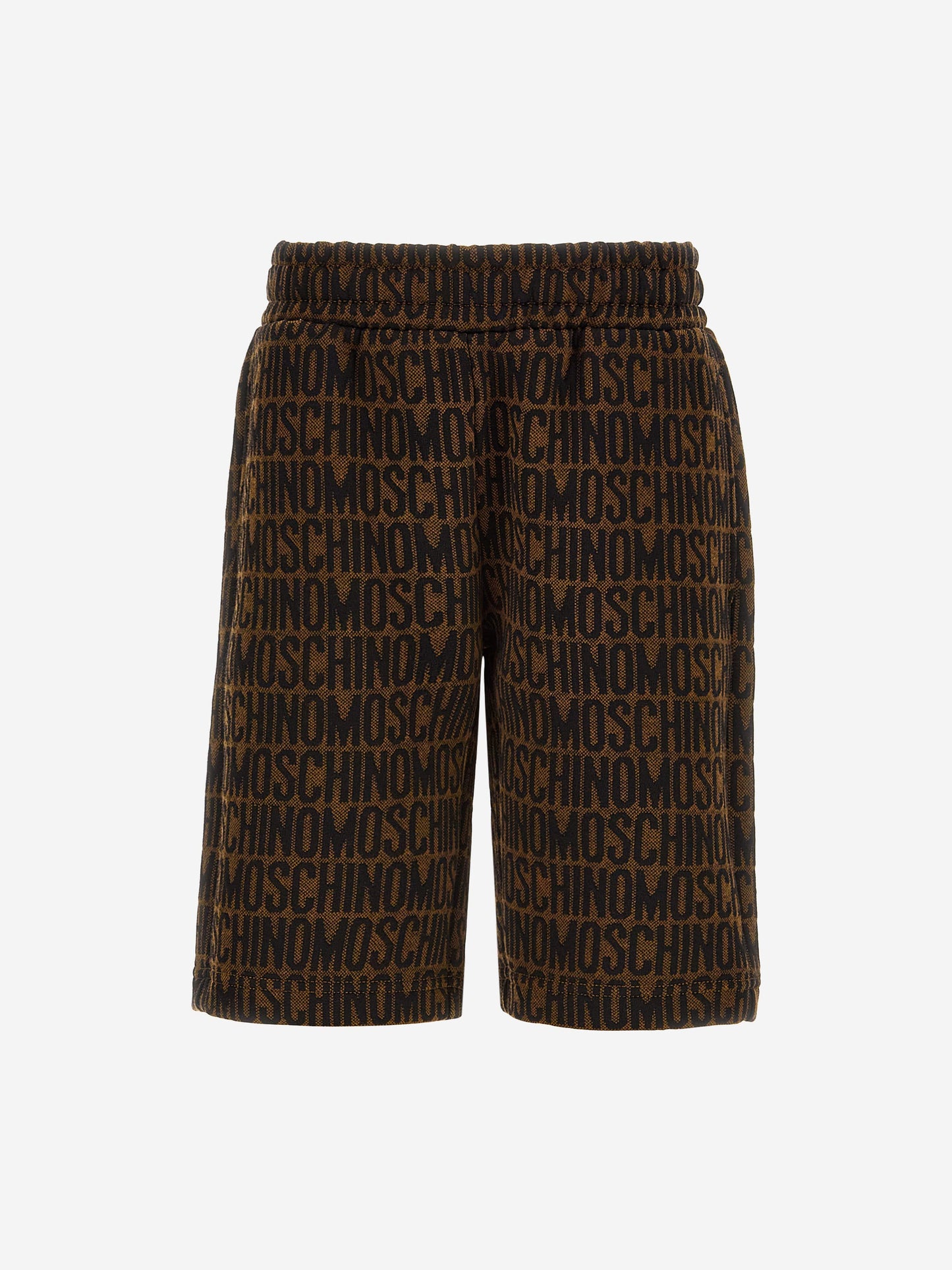 Moschino Boys 棕色全标志短裤