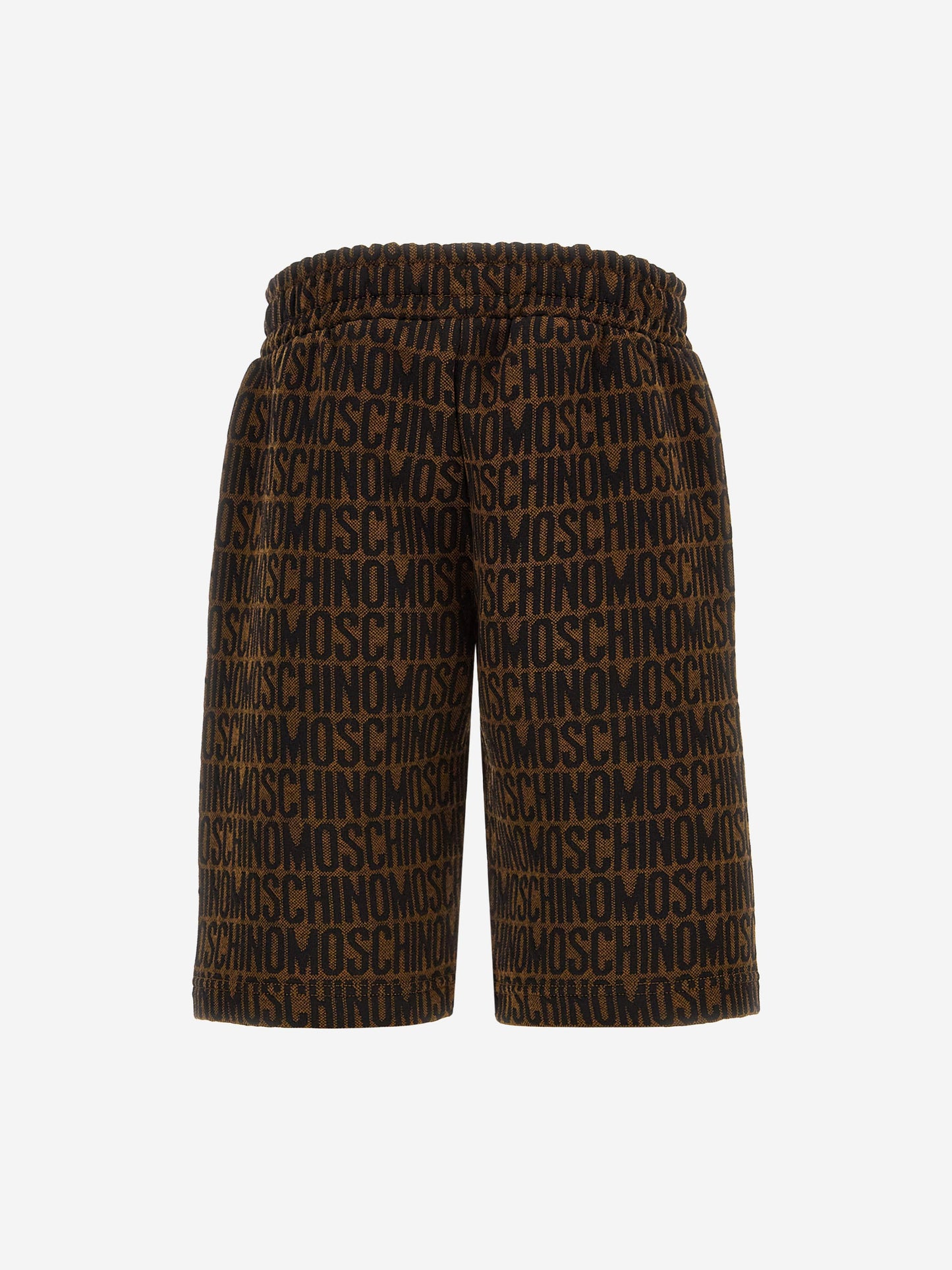 Moschino Boys 棕色全标志短裤