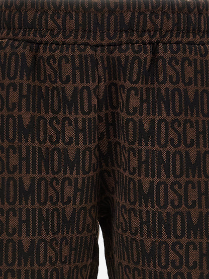 Moschino Boys 棕色全标志短裤