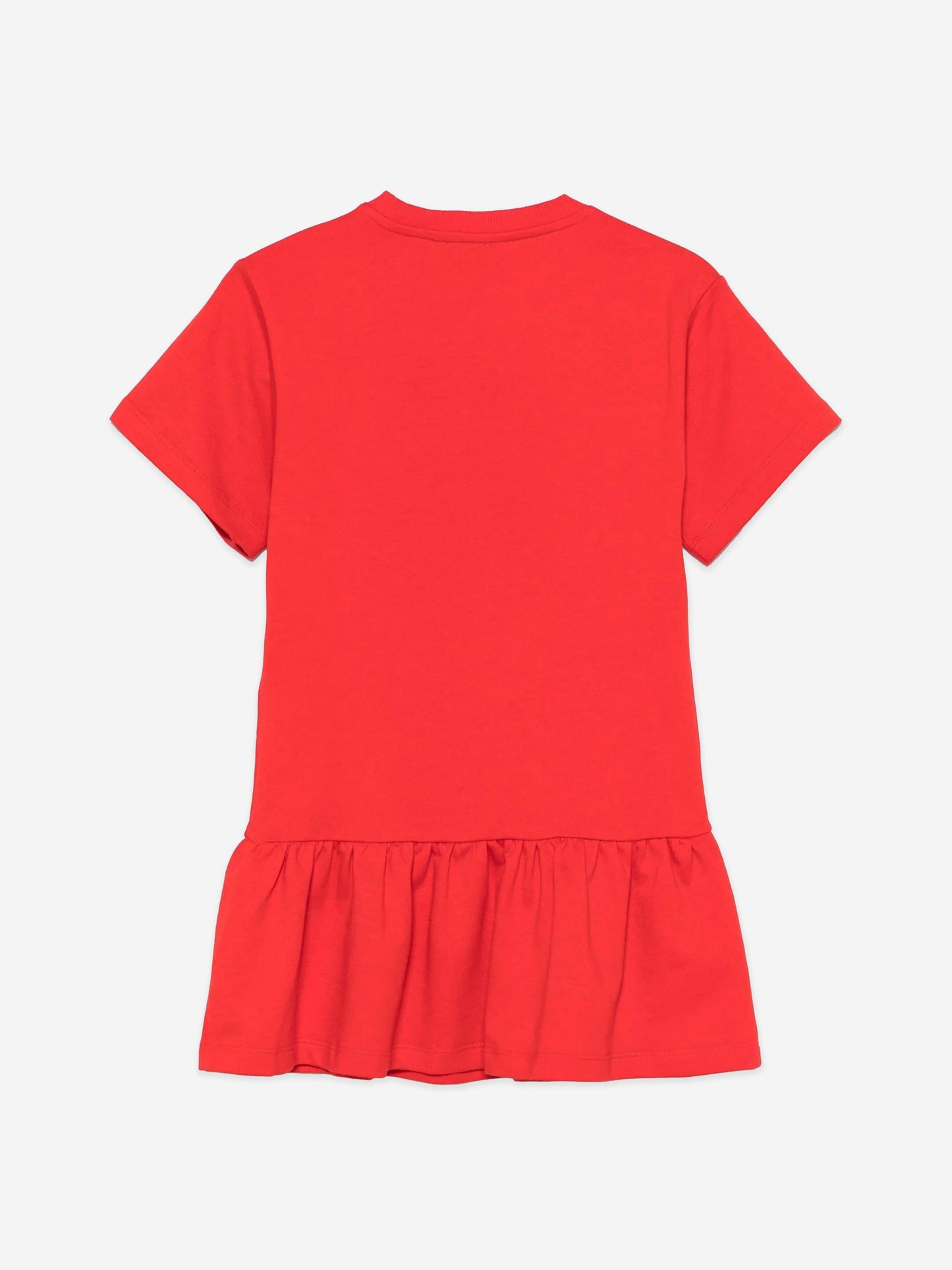 Girls Teddy Bear Logo Dress in Red