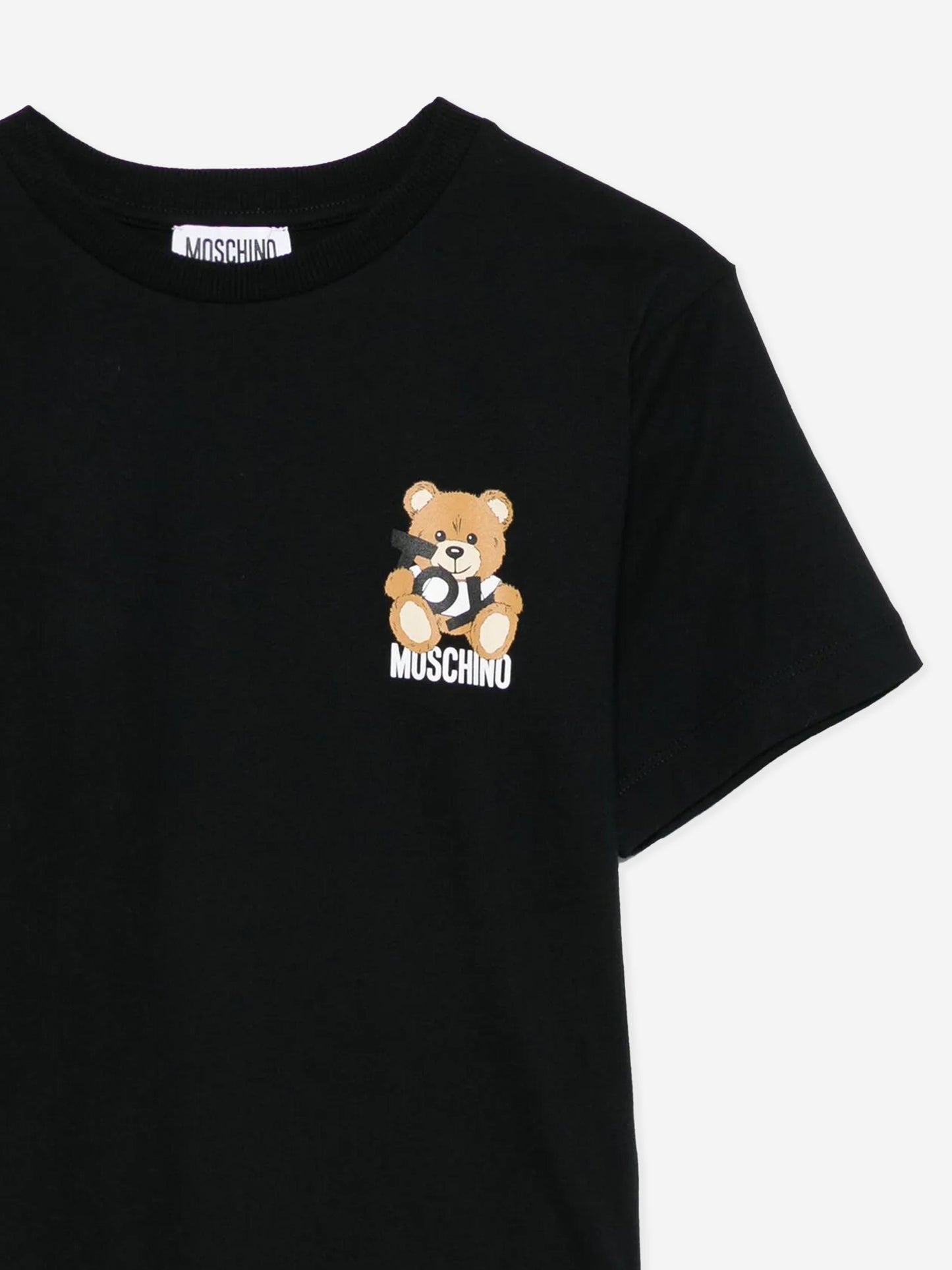 Kids Teddy Bear Logo T-Shirt in Black