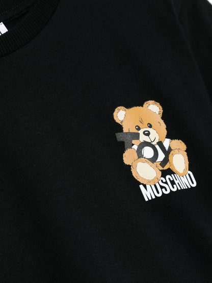 Kids Teddy Bear Logo T-Shirt in Black