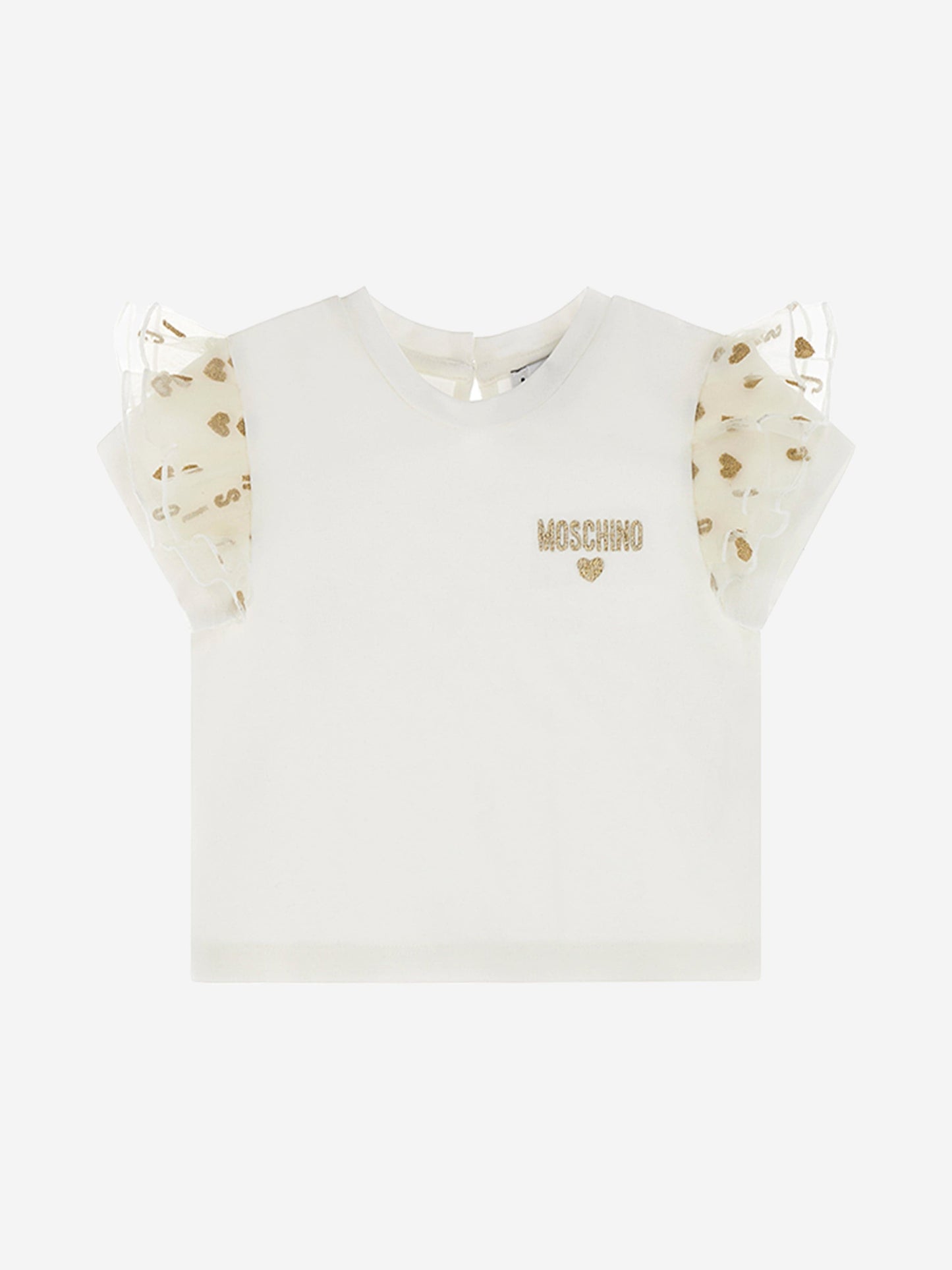 Baby Girls Hearts Skirt Set in Ivory