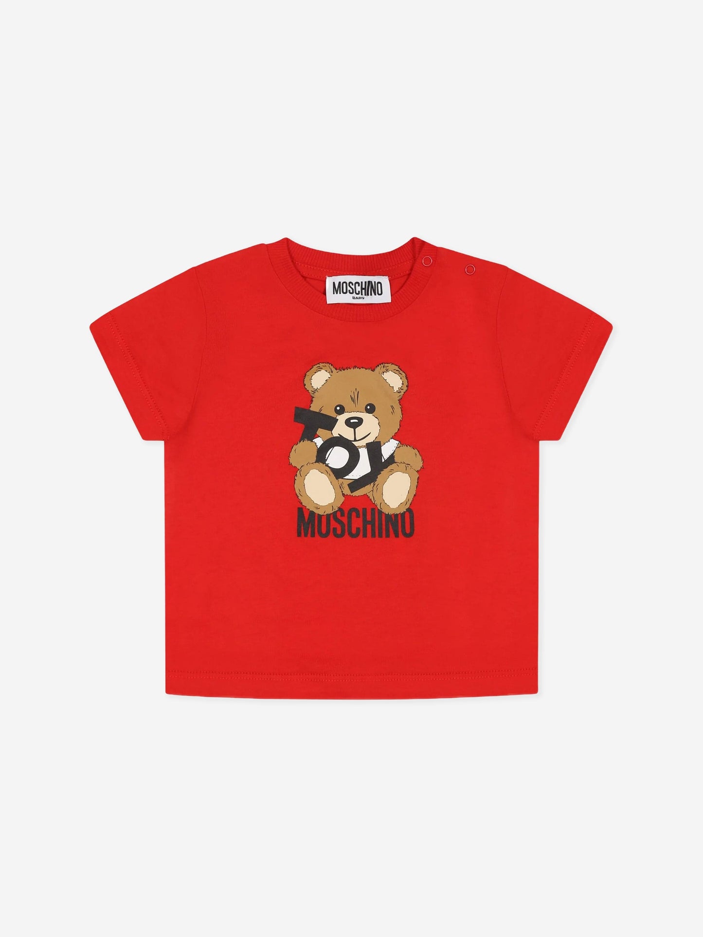 Baby Teddy Bear Logo T-Shirt in Red