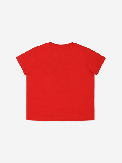 Baby Teddy Bear Logo T-Shirt in Red