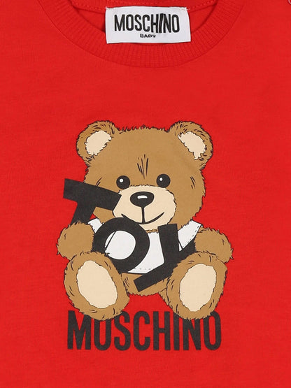 Baby Teddy Bear Logo T-Shirt in Red