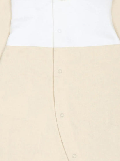 Baby Bear Logo Babygrow in Beige