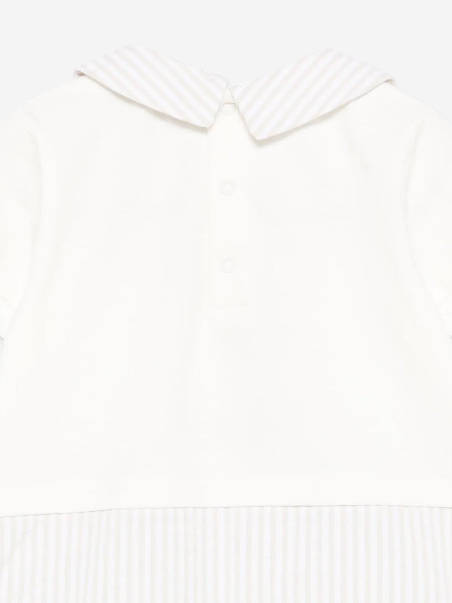 Baby Boys Teddy Bear Romper in Ivory