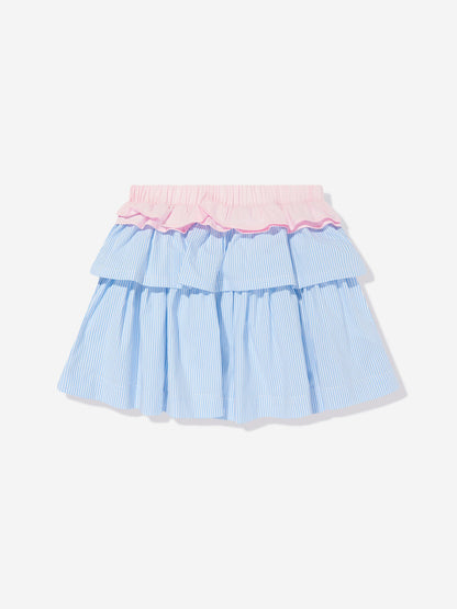 MSGM 女童蓝色府绸半身裙
