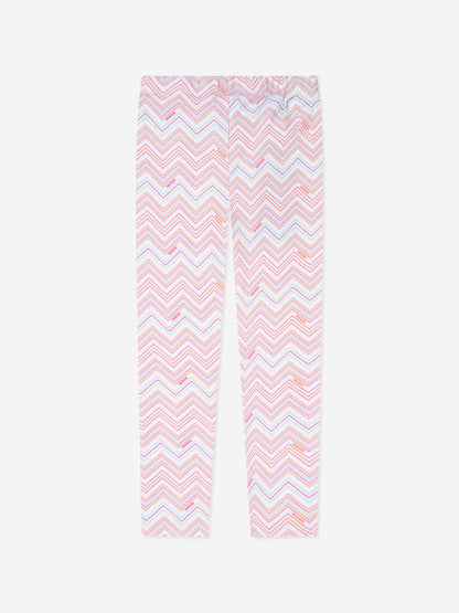 Girls Zigzag Leggings in Multicolour