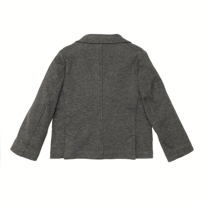 Baby Boys Grey Woven Embroidered Lightbulb Trims Blazer