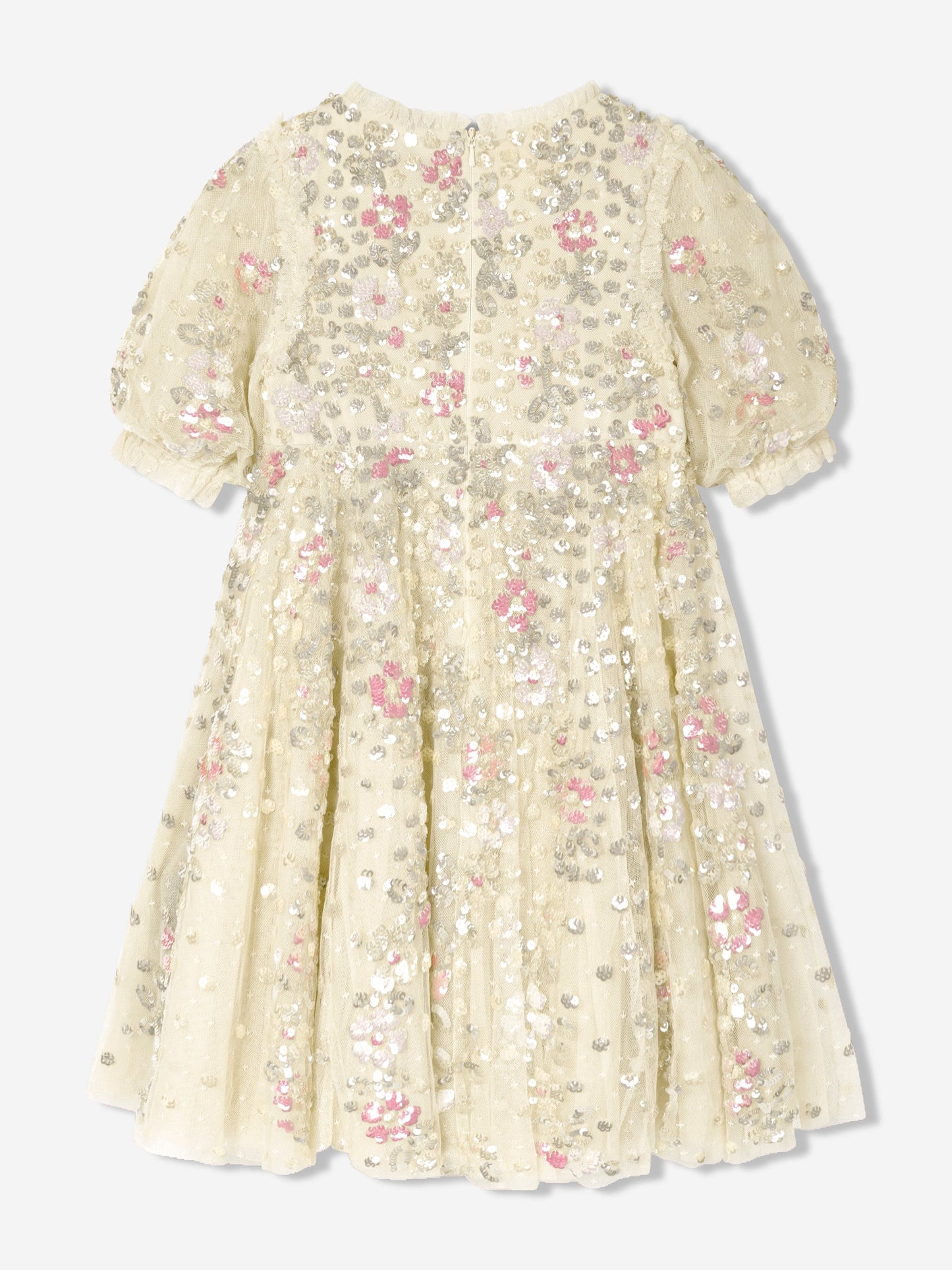 Girls Tulle Confetti Dress in Yellow