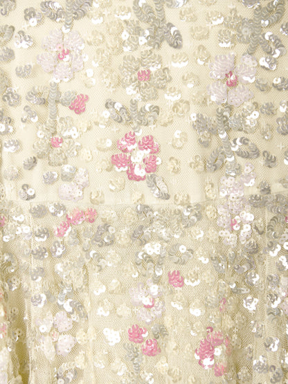 Girls Tulle Confetti Dress in Yellow
