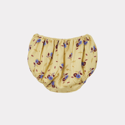 女婴黄色印花灯笼裤