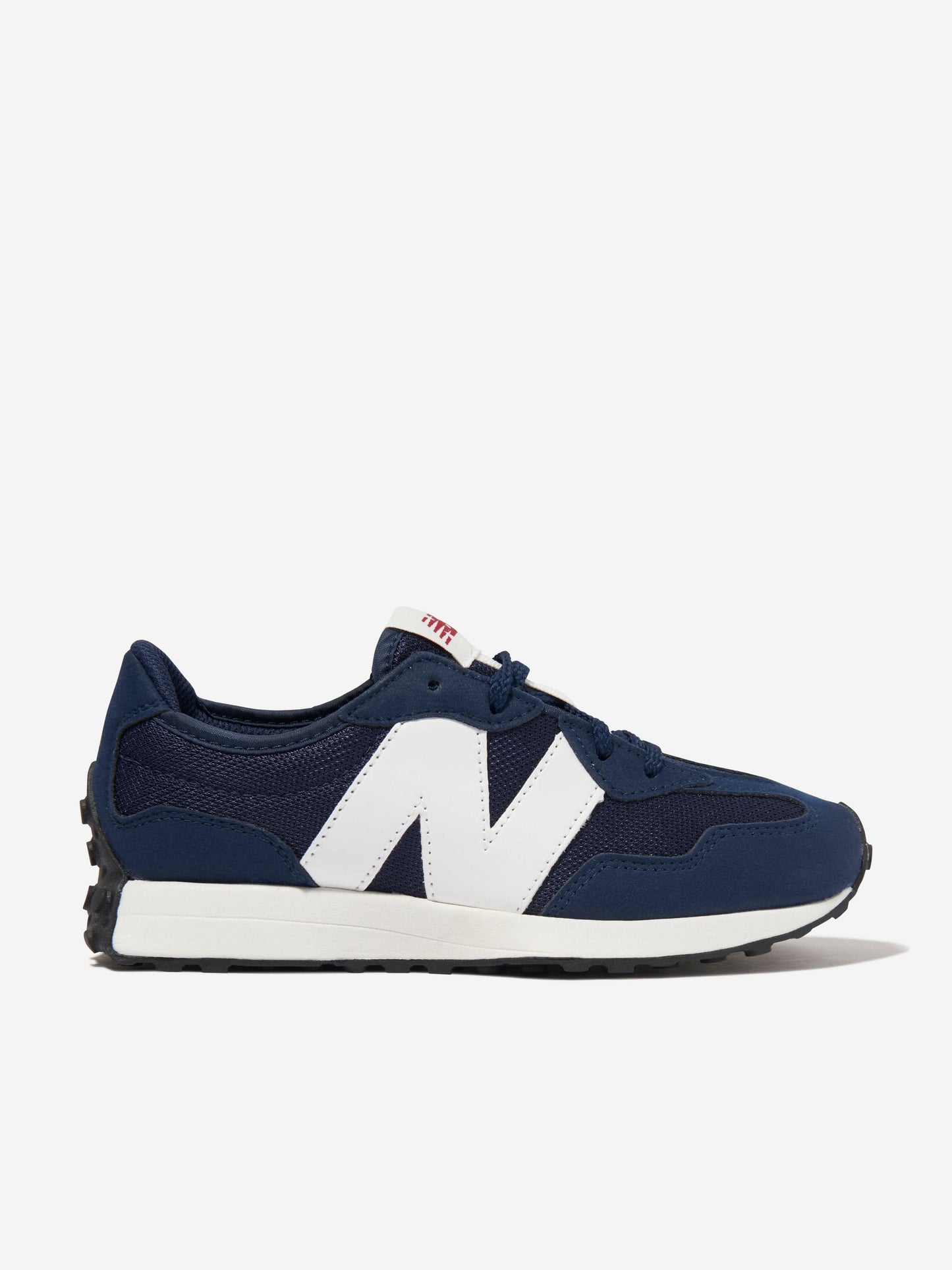 New Balance 儿童 327 系带徽标运动鞋（蓝色）