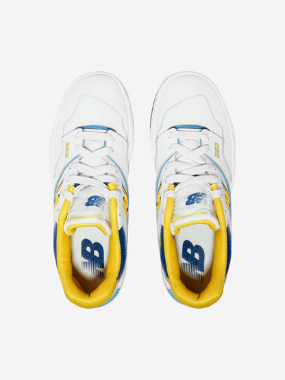 New Balance 儿童 550 徽标运动鞋（白色）