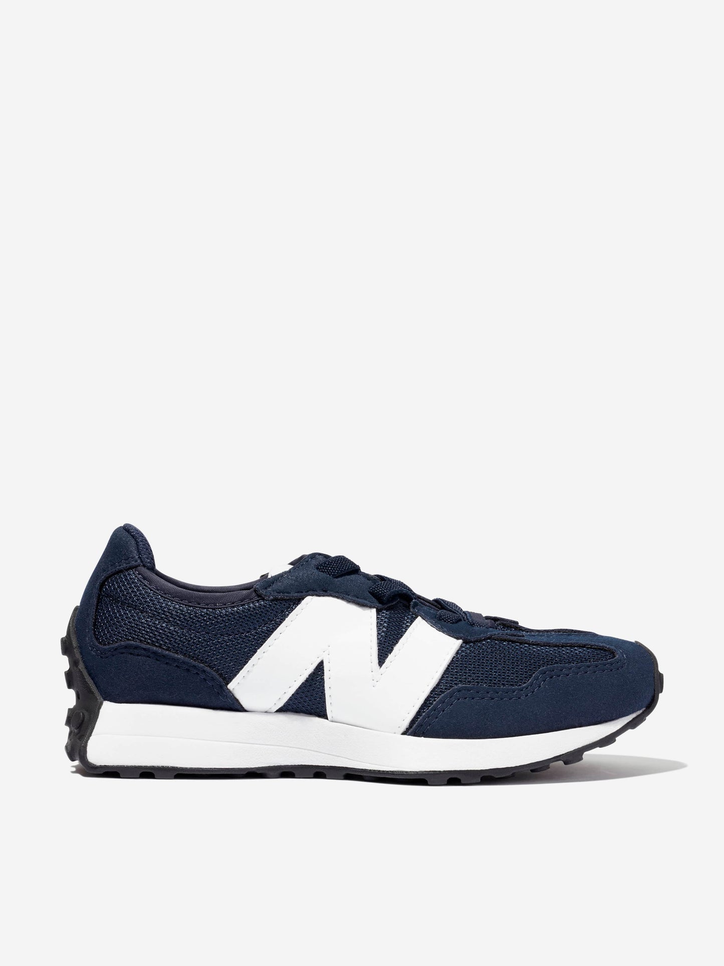 New Balance 儿童 327 系带徽标运动鞋（蓝色）