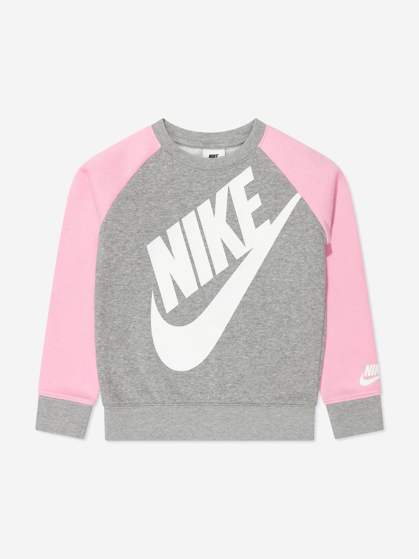 Nike 女童超大号 Futura Crew 运动服（灰色）