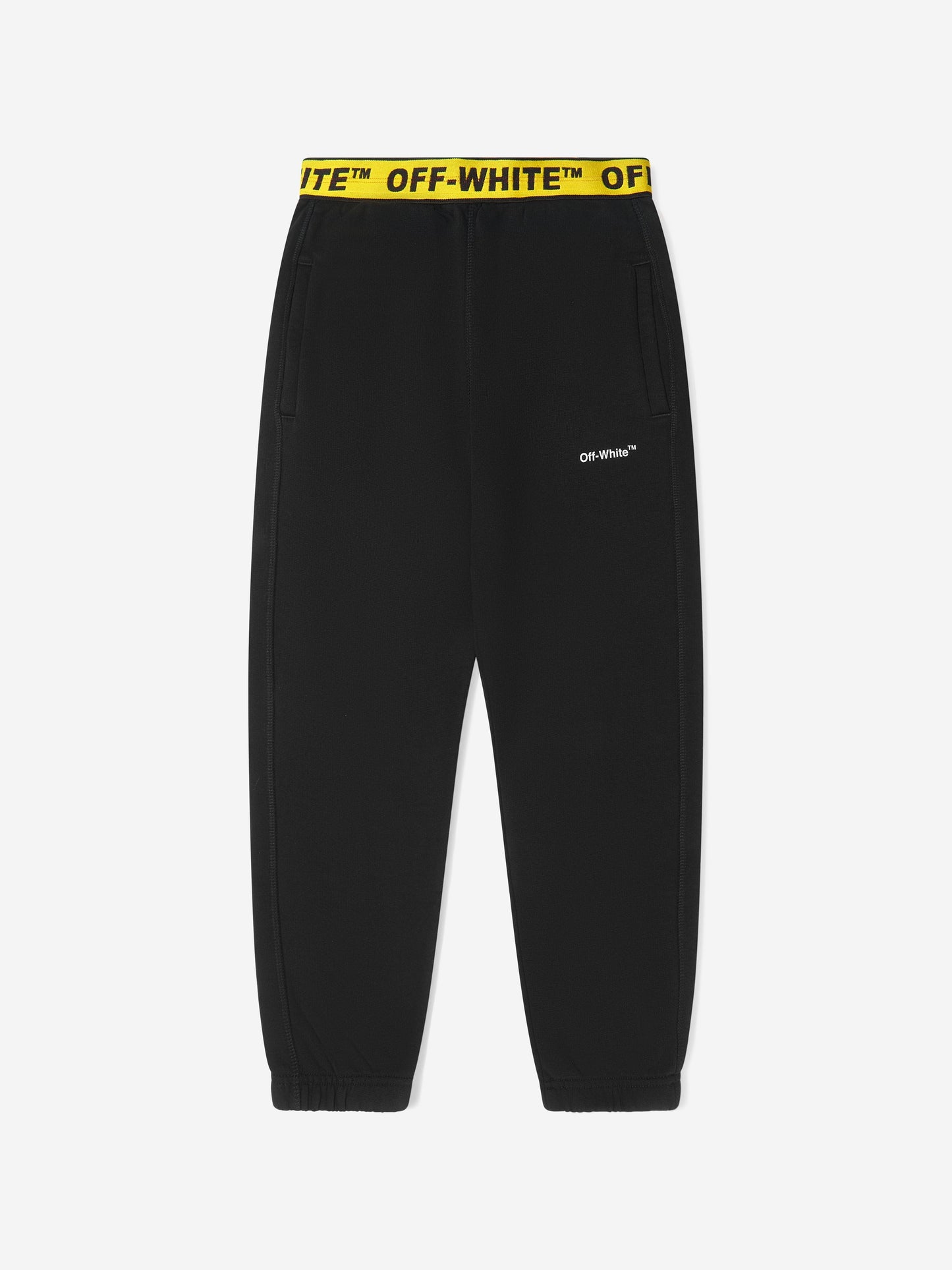 Off-White 男童徽标工业风慢跑裤（黑色）