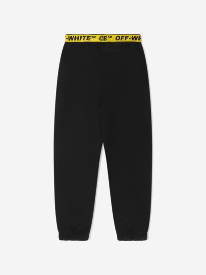 Off-White 男童徽标工业风慢跑裤（黑色）