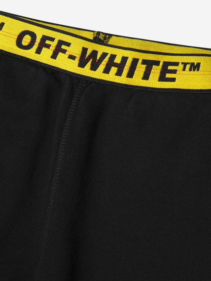 Off-White 男童徽标工业风慢跑裤（黑色）