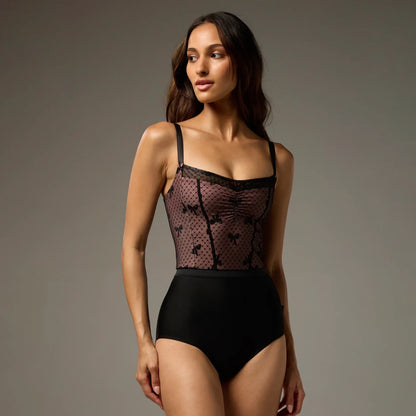 女士黑色芭蕾舞连体衣(OPHELIA SERENADE LEOTARD/OBSIDIAN BLACK)