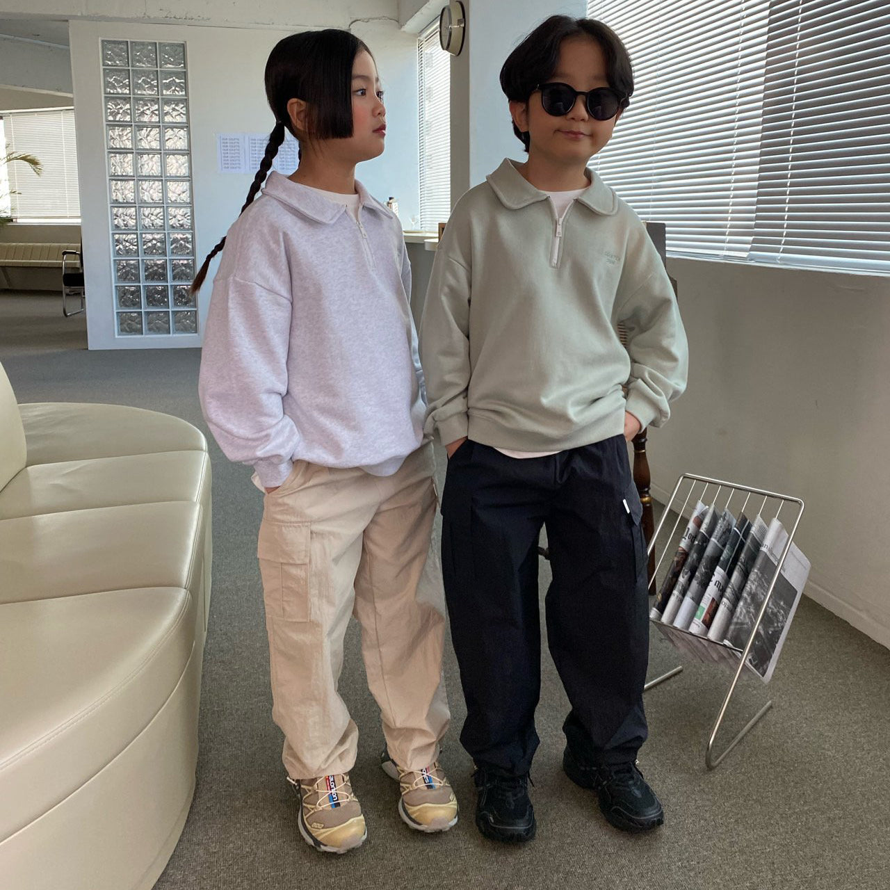 儿童米色长裤