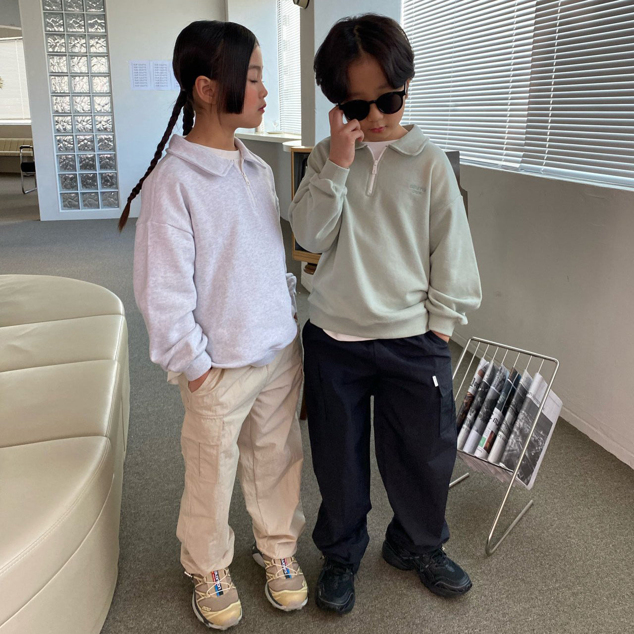 儿童米色长裤