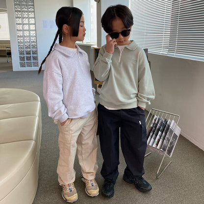 儿童米色长裤