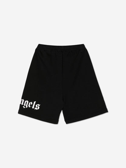 Palm Angels Boys Classic Overlogo Shorts in Black