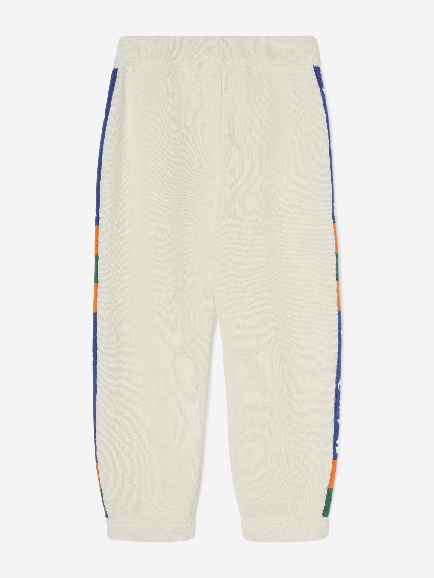 Palm Angels Kids Jacquard Logo Band Joggers in Ivory