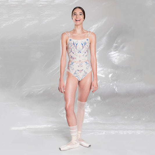 女士彩色"PORCELAIN BLOOM"芭蕾舞连体衣(231LE33VL/multicolor)