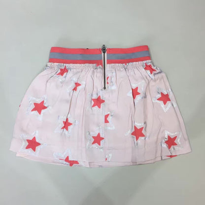 Girls Pearl Pink Star Printed Trims 'Sue' Skirt