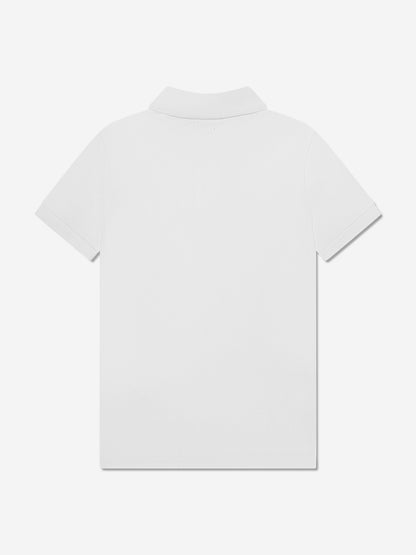 男孩定制版型白色 Polo 衫