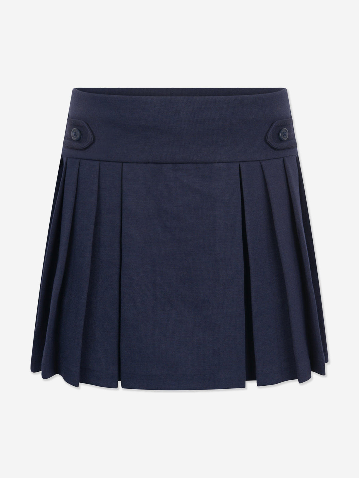 Ralph Lauren 女童海军蓝褶皱 Ponte 半身裙