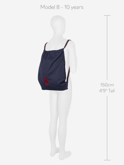 Ralph Lauren 儿童 Polo 帆布健身包 (高：49.5 厘米)