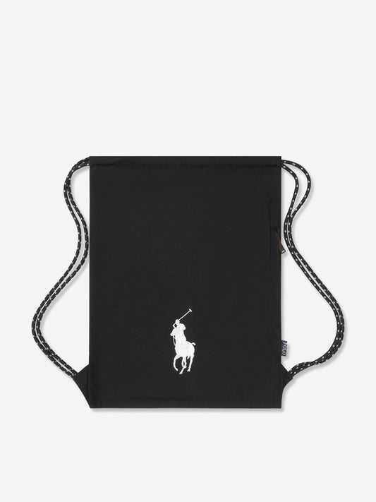 Ralph Lauren 儿童 Polo 帆布健身包 (高：49.5 厘米)