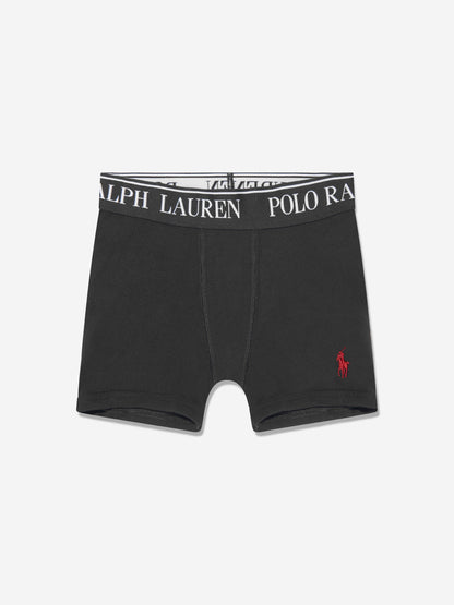 Ralph Lauren Boys 2 Pack Boxer Shorts Set in Black