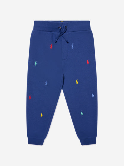 Ralph Lauren 男童海军蓝徽标慢跑裤