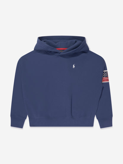 海军蓝女孩 Polo 连帽衫