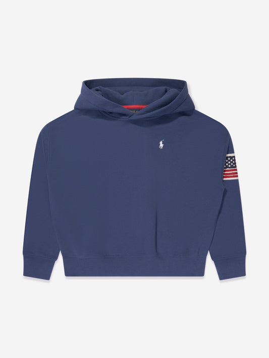 海军蓝女孩 Polo 连帽衫