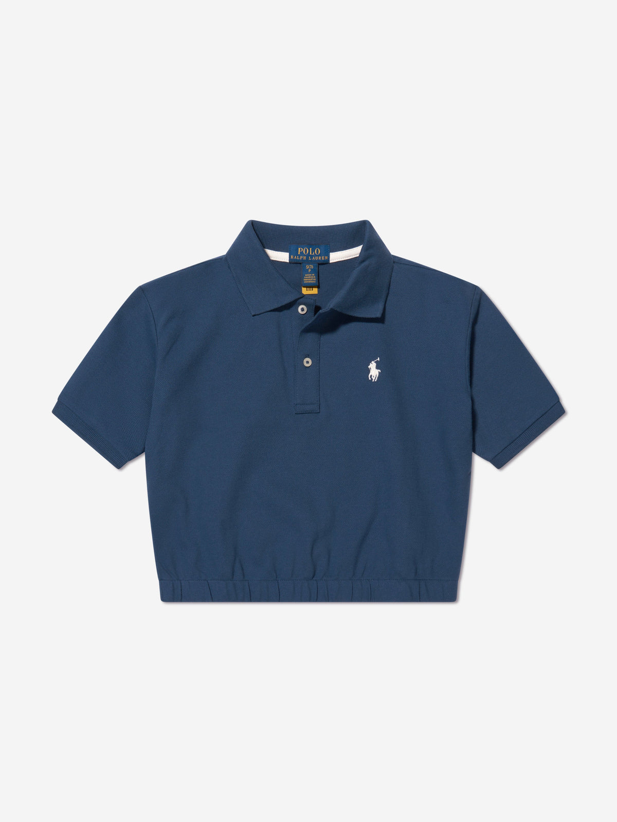 Ralph Lauren 女童海军蓝徽标 Polo 衫